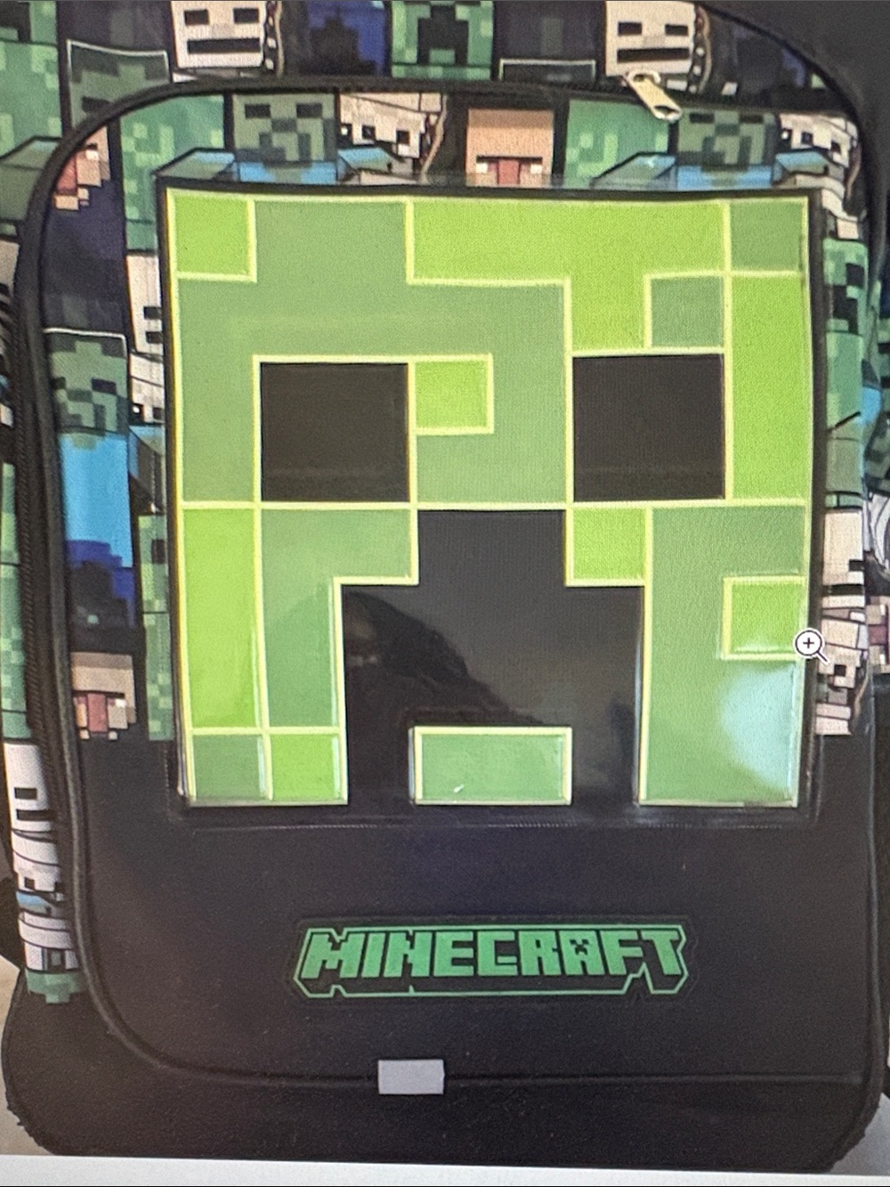 Kids Backpack - Green Creeper Design